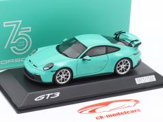 Porsche 911 (992) GT3 Anno di costruzione 2021 menta verde 1:43 Spark