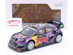 Ford Puma Rally1 #19 ganhador Rallye Monte Carlo 2022 Loeb, Galmiche 1:18 Solido
