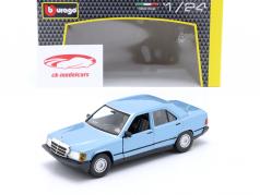 Mercedes-Benz 190E 2.6 Année de construction 1987 diamant bleu 1:24 Bburago