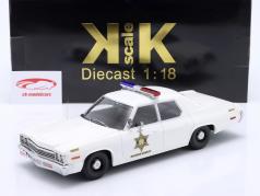 Dodge Monaco Hazzard County Police Anno di costruzione 1974 bianco 1:18 KK-Scale