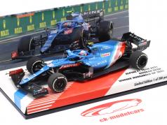 Esteban Ocon Alpine A521 #31 vincitore Ungheria GP formula 1 2021 1:43 Minichamps