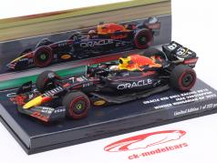 Max Verstappen Red Bull RB18 #1 winnaar Hongarije GP formule 1 Wereldkampioen 2022 1:43 Minichamps