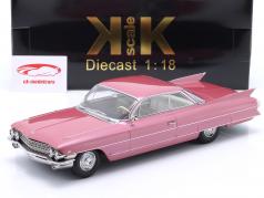 Cadillac Series 62 Coupe DeVille Anno di costruzione 1961 rosa metallico 1:18 KK-Scale