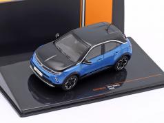 Opel Mokka-e Byggeår 2020 blå metallisk 1:43 Ixo