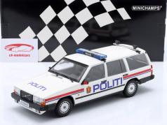 Volvo 740 GL Break 建設年 1986 警察 ノルウェー 1:18 Minichamps