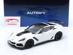 Chevrolet Corvette C7 ZR1 Bouwjaar 2019 arctisch wit 1:18 AUTOart