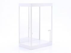 Vitrina individual con 2 móvil Lámparas LED y Espejo para caracteres 1:6 blanco Triple9