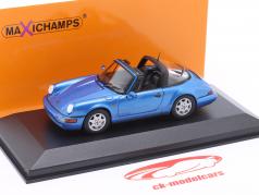 Porsche 911 (964) Carrera 2 Targa year 1991 blue metallic 1:43 Minichamps