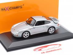 Porsche 911 Turbo S (993) Byggeår 1995 sølv metallisk 1:43 Minichamps