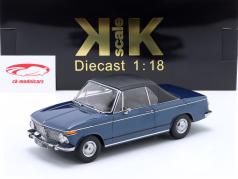 BMW 2002 Cabriolet Anno di costruzione 1971 blu scuro metallico 1:18 KK-Scale