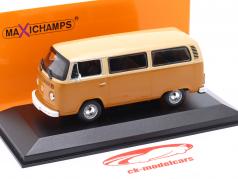 Volkswagen VW T2 bus year 1972 beige / brown 1:43 Minichamps