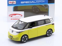 Volkswagen VW ID. Buzz Baujahr 2023 gelb / weiß 1:24 Maisto