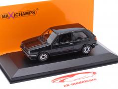 Volkswagen VW Golf II Année de construction 1985 noir métallique 1:43 Minichamps