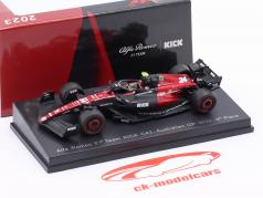 Zhou Guanyu Alfa Romeo C43 #24 noveno Australia GP fórmula 1 2023 1:64 Spark