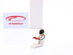Siddende Racerkørerfigur 1978 med sort hjelm 1:18 FigurenManufaktur