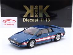 Lotus Esprit Turbo Essex Byggeår 1981 blå metallisk med indretning 1:18 KK-Scale