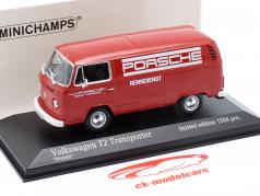 Volkswagen VW T2 Delivery Van Porsche Renndienst 1972 red 1:43 Minichamps