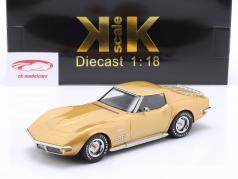 Chevrolet Corvette C3 Byggeår 1972 guld metallisk 1:18 KK-Scale