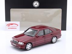 Mercedes-Benz C36 AMG (W202) Ano de construção 1993-1997 almandina vermelha 1:18 Norev