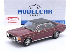 Ford Granada MK I Byggeår 1975 mørkerød metallisk / sort 1:18 ModelCar Group