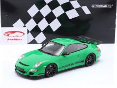 Porsche 911 (997) GT3 RS Año de construcción 2007 verde 1:18 Minichamps
