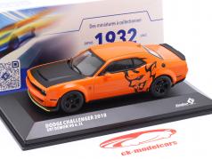 Dodge Challenger SRT Demon V8 建设年份 2018 橙子 1:43 Solido