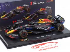 Max Verstappen Red Bull RB19 #1 winnaar VS GP formule 1 Wereldkampioen 2023 1:43 Bburago