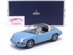 Porsche 911 S Targa Año de construcción 1973 azul metálico 1:18 Norev