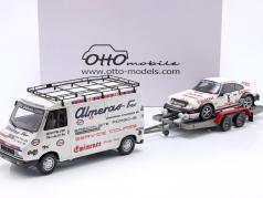 3-Car Set Rallye Porsche 911 & Citroen C35 with Trailer 1:18 OttOmobile