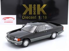 Mercedes-Benz 500 SEC (C126) Bouwjaar 1985 zwart 1:18 KK-Scale
