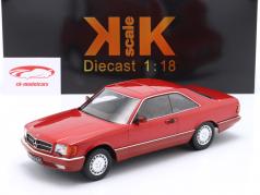 Mercedes-Benz 500 SEC (C126) Baujahr 1985 rot metallic 1:18 KK-Scale