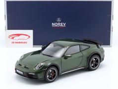 Porsche 911 (992) Dakar year 2023 oak green metallic 1:18 Norev