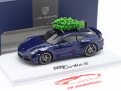 Porsche 911 (992) Turbo S gentian blue / black 1:43 Minichamps