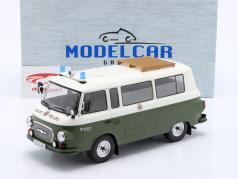Barkas B 1000 minibus Police populaire 1965 vert / blanc 1:18 ModelCar Group