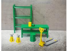 Werkstatt Zubehör Set (klein) grün 1:18 Dioramatoys