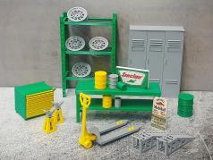 Garage Kit （大的） 绿色的 1:18 Dioramatoys