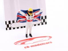 Lewis Hamilton avec britannique drapeau formule 1 2007 chiffre 1:43 Cartrix