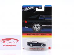 Porsche 944 Turbo Bouwjaar 1989 zwart 1:64 HotWheels
