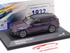 BMW M3 Touring (G81) Competition 建造年份 2023 Daytona 紫色 1:43 Solido