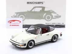 Porsche 911 Carrera 3.2 Targa year 1983 white 1:18 Minichamps