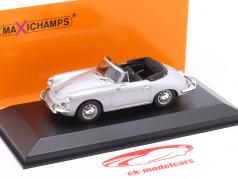 Porsche 356 C Cabriolet Année de construction 1965 argent métallique 1:43 Minichamps