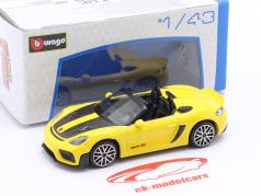 Porsche 718 (982) Spyder RS Année de construction 2024 jaune / noir 1:43 Bburago