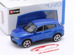Alfa Romeo Tonale SUV Année de construction 2022 bleu métallique 1:43 Bburago
