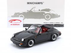 Porsche 911 Carrera 3.2 カブリオレ 建設年 1983 黒 1:18 Minichamps