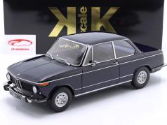 BMW 1602 Serie 2 Byggeår 1974 mørkeblå 1:12 KK-Scale
