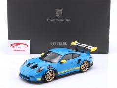 Porsche 911 (992) GT3 RS Tribute 24h Daytona 2003 Riviera blå 1:18 Minichamps