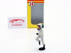Driver figure silver helmet LeMans start 1960s/1970s Years 1:18 LeMansMiniatures