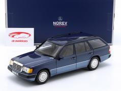 Mercedes-Benz 300D T-Modell (S124) Baujahr 1990 blau metallic 1:18 Norev