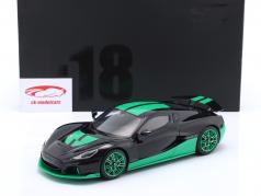 Rimac Nevera Record 2023 schwarz / grün 1:18 GT-Spirit