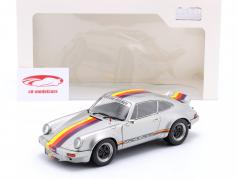 Porsche 911 RSR Kremer projeto 1973 prata metálico com decoração 1:18 Solido